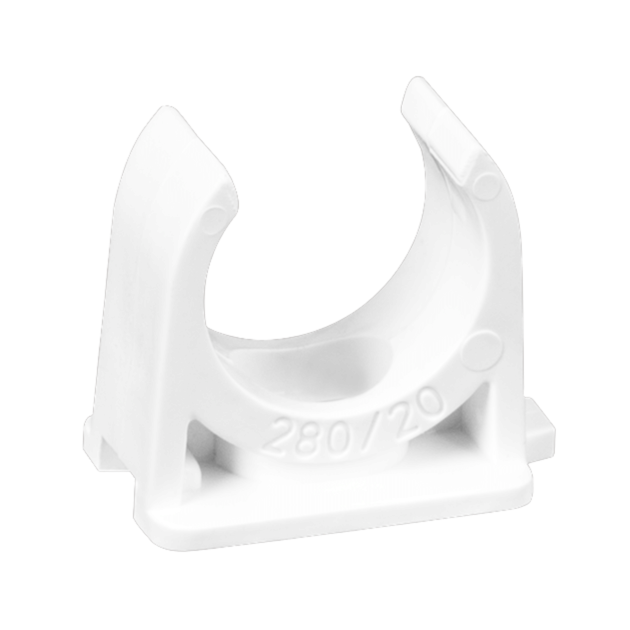 ตัวยึดท่อ ขนาด 20 มม. สีขาว UPC U280/20 MOUNTING CLIPS (แพ็ก 10 ชิ้น)_1